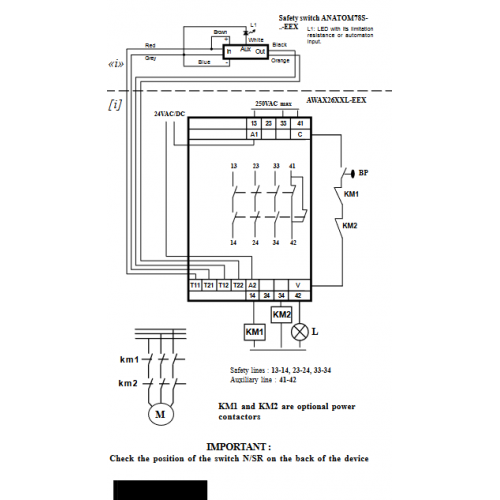 AWAX26XXL EEX 3 Bezpečnostné relé s kódovaným bezpečnostným spínačom ANATOM78S-..-EEX